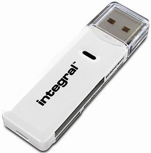 Enzo Integral USB Geheugenkaartlezer SDXC Dual wit 9500099