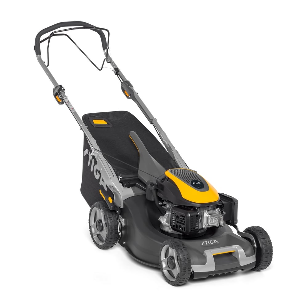 Stiga TWINCLIP 950 S Benzine Grasmaaier | ST 170 OHV | 166 cc | 48 cm | zelfrijdend | gegalvaniseerd staal | ergo | 7 pos hoogteinstelling -