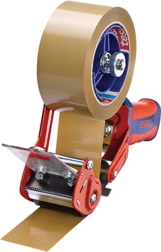 Tesa Plakbandautomaat | metaal | rood/blauw | voor bandbreedte 50 mm | 1 stuk - 06400-00001-02 - 06400-00001-02